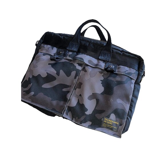 Polo Ralph Lauren Military Camo Slim Messenger Bag Padded Laptop Carrier - Picture 1 of 10